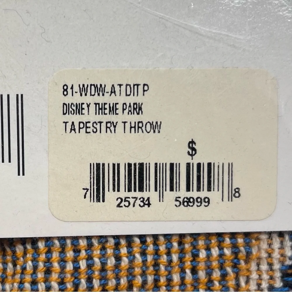 NWT Disney World Parks Mickey Mouse Tapestry Woven Throw Cotton Blanket